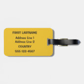 Funny Cat benutzerdefinierte Text- und Farbgepäcka Gepäckanhänger (Rückseite horizontal)