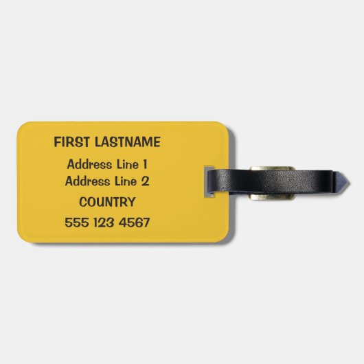 Funny Cat benutzerdefinierte Text- und Farbgepäcka Gepäckanhänger (Rückseite horizontal)