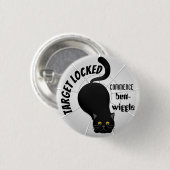 Funny Cat bereit zum Pointieren Button (Vorne & Hinten)