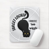 Funny Cat bereit zum Pointieren Mousepad (Mit Mouse)