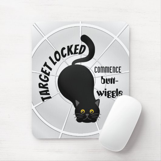 Funny Cat bereit zum Pointieren Mousepad (Mit Mouse)