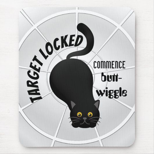 Funny Cat bereit zum Pointieren Mousepad (Vorne)