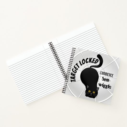 Funny Cat bereit zum Pointieren Notizblock (Innenseite)