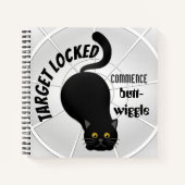 Funny Cat bereit zum Pointieren Notizblock (Vorderseite)