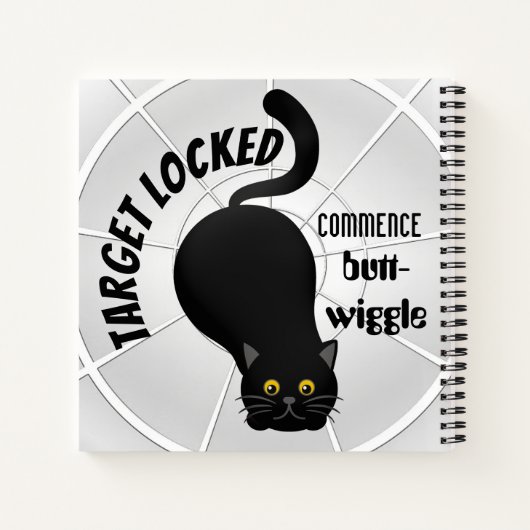 Funny Cat bereit zum Pointieren Notizblock (Rückseite)