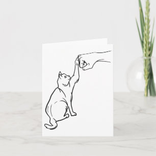 Funny Cat Best Friend Fist Bump Chat Lover Karte