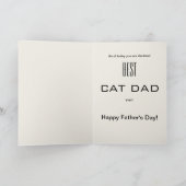 Funny Cat Best Vater Vathers Day Card Karte (Innenseite)
