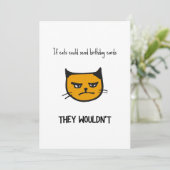 Funny Cat Birthday Card (Stehend Vorderseite)