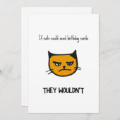Funny Cat Birthday Card (Vorne/Hinten)
