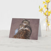 Funny Cat Birthday Card (Großes Print) Karte (Gelbe Blume)