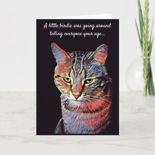 Funny Cat Birthday Card Karte