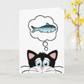 Funny Cat Birthday Card Karte (Gelbe Blume)