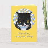 Funny Cat Birthday Card Karte (Vorderseite)