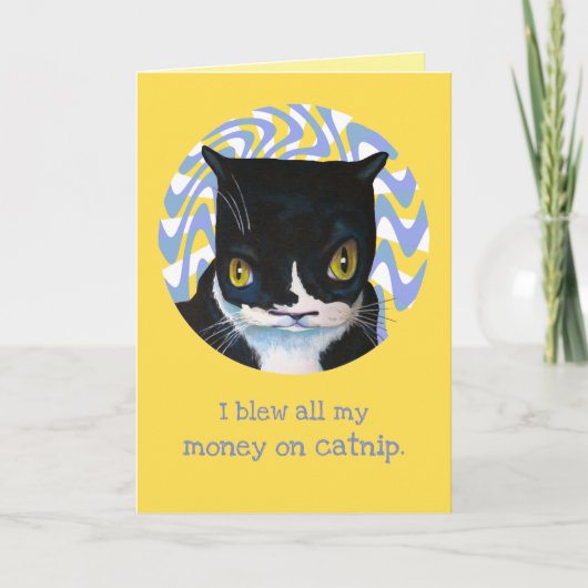 Funny Cat Birthday Card Karte (Vorderseite)