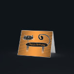 Funny Cat Birthday Card Orange Karte<br><div class="desc">Funny Cat Birthday Card Orange Blank innen für Ihre Nachricht Illustration und Design von Poramit</div>