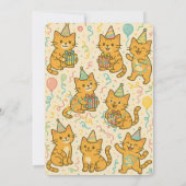 Funny Cat Birthday Einladungskarte - Benutzerdefin Einladung (Rückseite)
