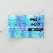 Funny Cat Birthday Gitarre geklappte Grußkarte Karte (Innenseite)