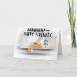 Funny Cat Birthday Greeting Card  Karte<br><div class="desc">Funny fluffy Cat Birthday greeting Card for the cat lovers in your life. This cute greeting card is a perfekt way to wish Happy Birthday to a friend,  co-worker,  family member or a special someone.</div>