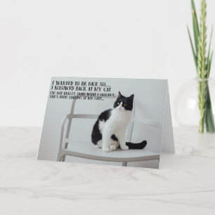 Funny Cat Birthday Grußkarte Karte