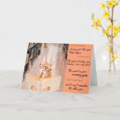 Funny Cat Birthday Grußkarte Karte (Gelbe Blume)