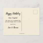 Funny Cat Birthday Postcard Postkarte (Rückseite)