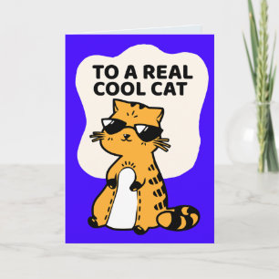 FUNNY CAT BIRTHDAY SUNGLASSEN GINGER Grußkarte Karte