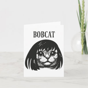Funny Cat Bob Frisur Bobcat Humous Cats Cat L Karte