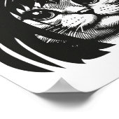 Funny Cat Bob Frisur Bobcat Humous Cats Cat L Poster (Ecke)