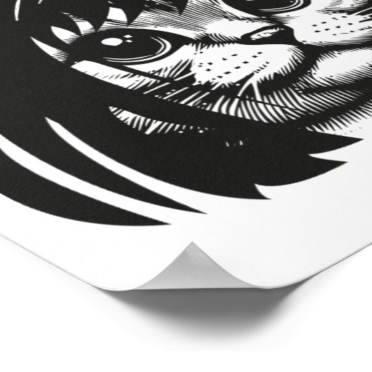 Funny Cat Bob Frisur Bobcat Humous Cats Cat L Poster (Ecke)