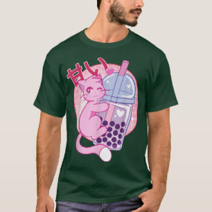 Funny Cat Boba Tea Bubble Tee Anime Kawaii Gi