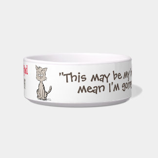 Funny Cat Bowl, individuell für Ihren Furry Friend Napf