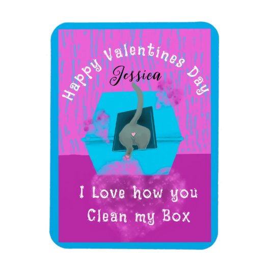 Funny Cat Box Valentine From Cat Magnet (Vertikal)