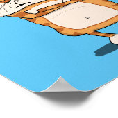 Funny Cat braucht Nickerchen nach dem Nickerchen Poster (Ecke)