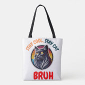 Funny Cat Bruh Cool Cat Vibes Bruh Tasche (Rückseite)