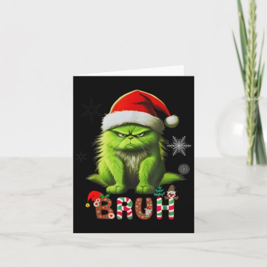 Funny Cat Bruh Sprichwort Bro Karte (Vorderseite)