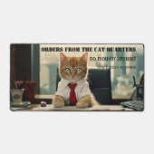 Funny Cat Business Schreibtischunterlage (Vorderseite)