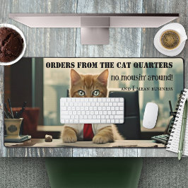 Funny Cat Business Schreibtischunterlage