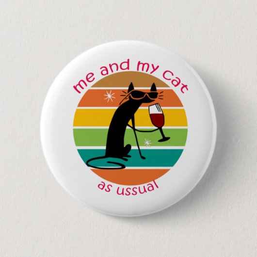 Funny Cat Button (Vorderseite)