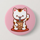 Funny Cat - Button - MANEKI-NEKO BOBA KIT-TEA (Vorderseite)