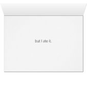 Funny Cat Cake Cake Happy Birthday Grußkarte (Innenansicht Horizontal (Unten))