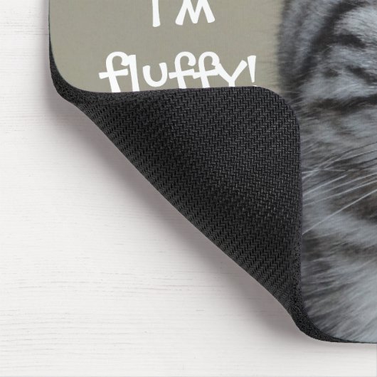Funny Cat Caption Trust Me I'm Fluffy Mousepad (Ecke)