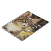 Funny Cat Caption Trust Me I'm Fluffy Notizblock (Linke Seite)