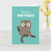 Funny Cat Card Karte (Gelbe Blume)