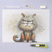 Funny Cat Cartoon Seidenpapier (Handwerk)