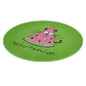 Funny Cat Cartoon Watermelon Kinder Schneidebrett (Ecke)