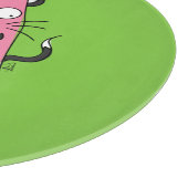 Funny Cat Cartoon Watermelon Kinder Schneidebrett (Ecke)