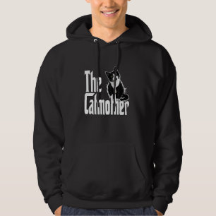 Funny Cat Catmother Black and White Cat Mother Kit Hoodie