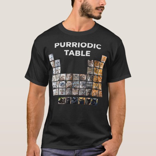 Funny Cat Chemistry Pun Periodic Table Gift For T-Shirt (Vorderseite)