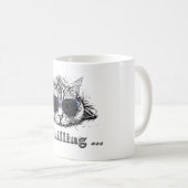 Funny Cat Chilling mit Niedlicher Sonnenbrille Kaffeetasse (VorderseiteRechts)