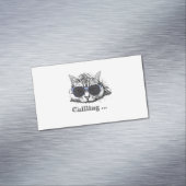 Funny Cat Chilling mit Niedlicher Sonnenbrille     Magnetische Visitenkarte (Beispiel)